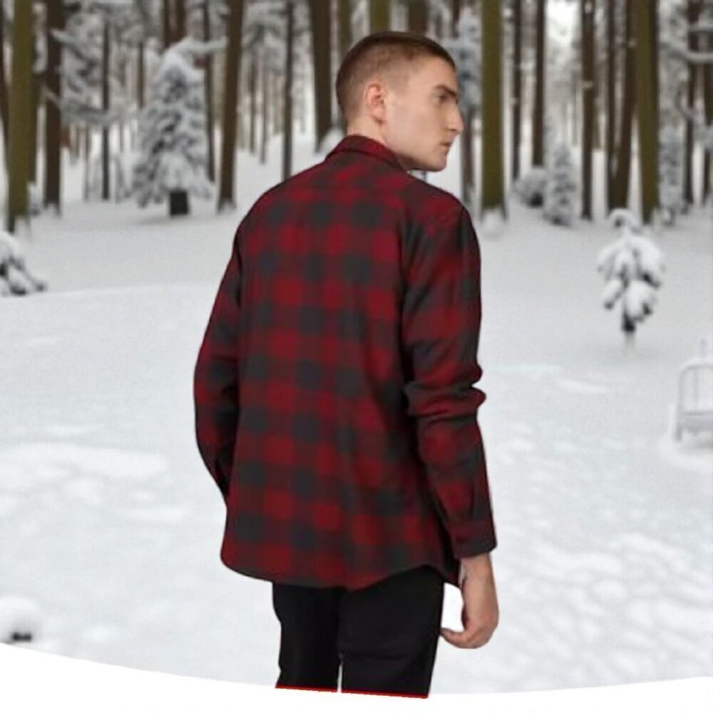 NEW!!! AMERICAN EAGLE BURGUNDY FIRESIDE FLANNEL SHIRT - SIZE XL